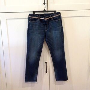 White Black The Slim Crop Jeans Size 12